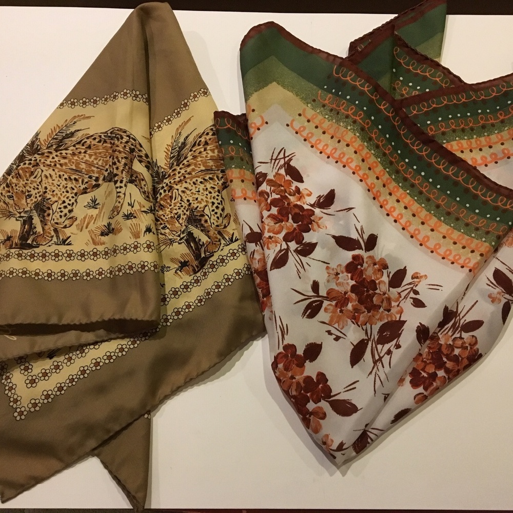 2 Vintage GIM RENOIR scarves